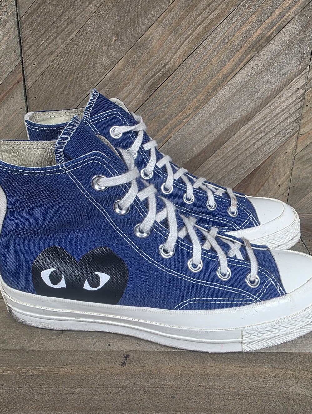 Converse Chuck 70 High X Comme Des Garcons Play Womens Size 7.5 Mens 5.5 Blue